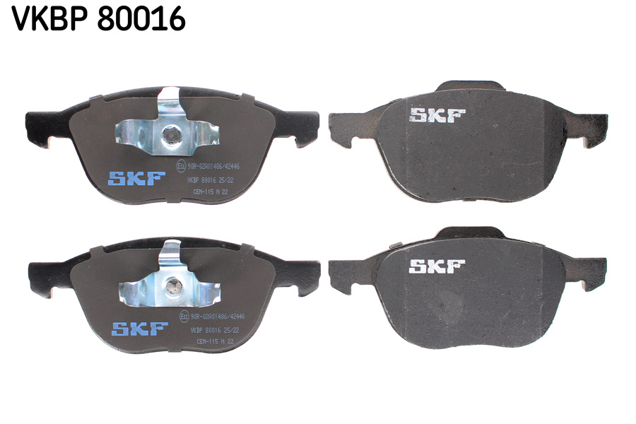 Kit pastiglie freno, Freno a disco - VKBP 80016 SKF